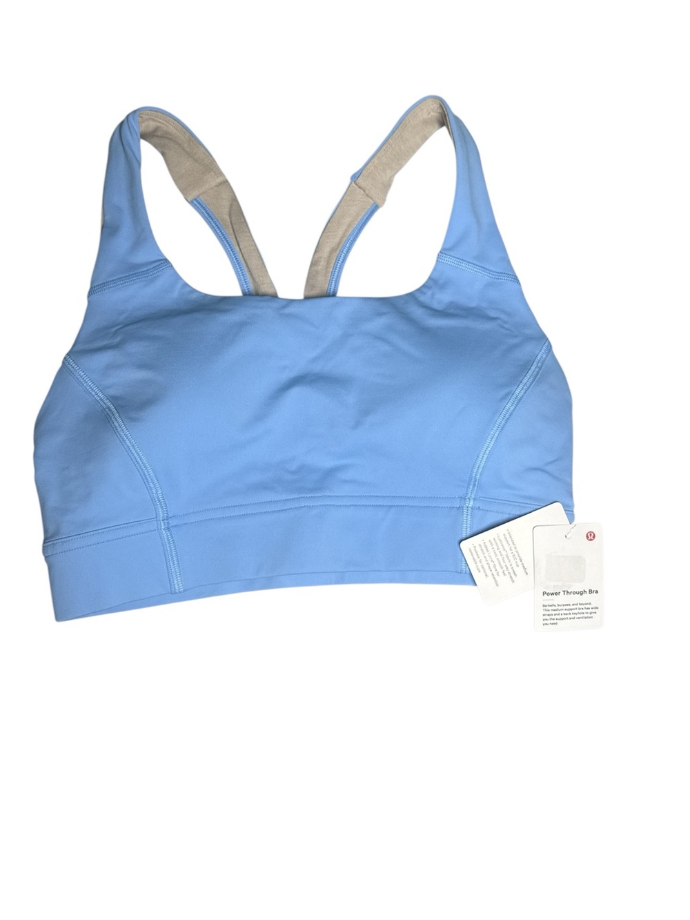 Lululemon Power Through Bra B/C Cup Size 6 Sinatra Blue NWT